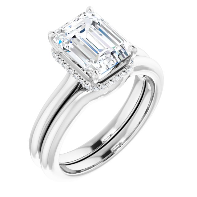 18K White Engagement Ring Mounting