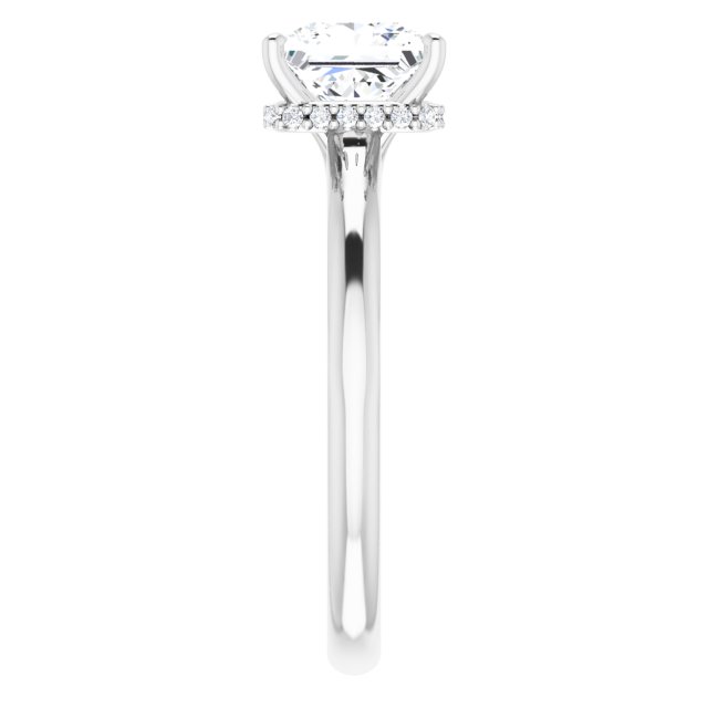 18K White Engagement Ring Mounting