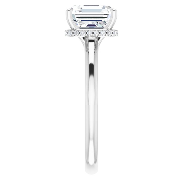 18K White Engagement Ring Mounting