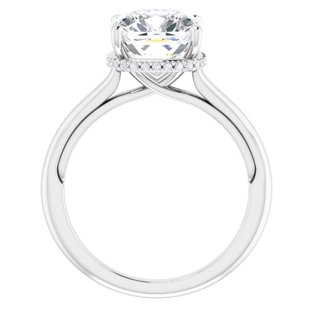 18K White Engagement Ring Mounting