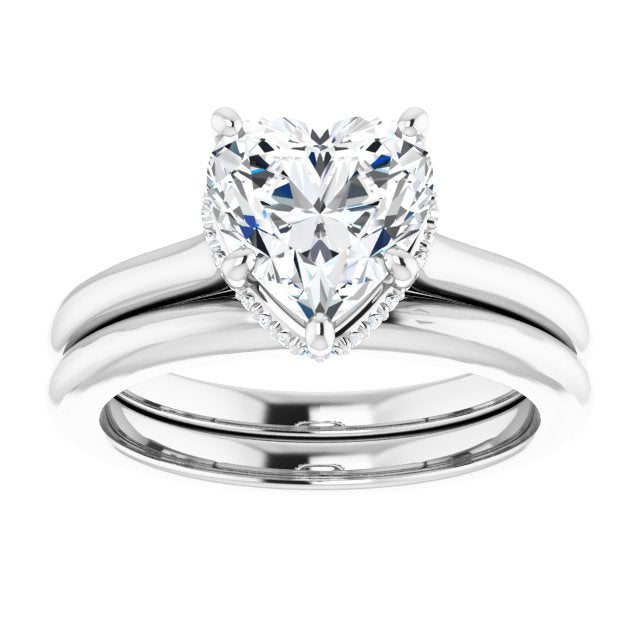 18K White Engagement Ring Mounting