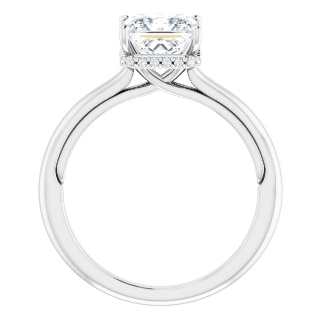 18K White Engagement Ring Mounting