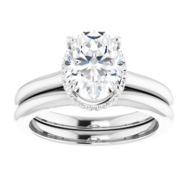 18K White Engagement Ring Mounting