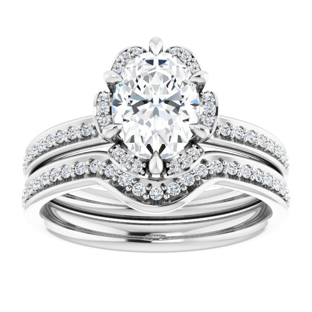 18K White Engagement Ring Mounting