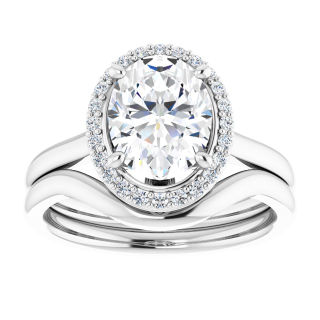18K White Engagement Ring Mounting
