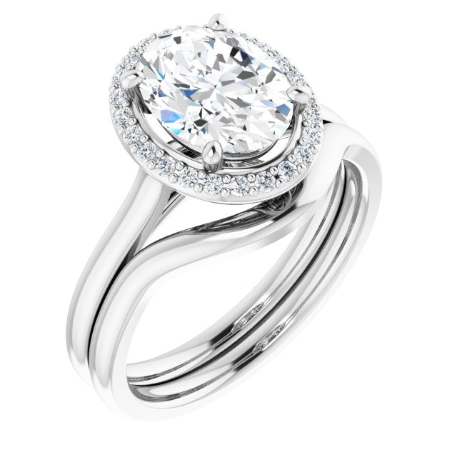 18K White Engagement Ring Mounting