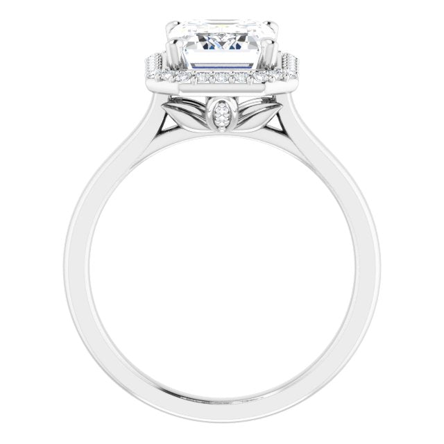 18K White Engagement Ring Mounting