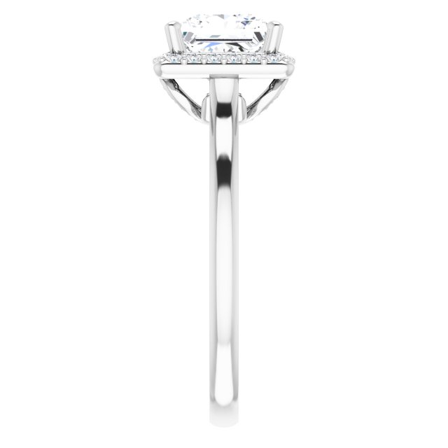 18K White Engagement Ring Mounting