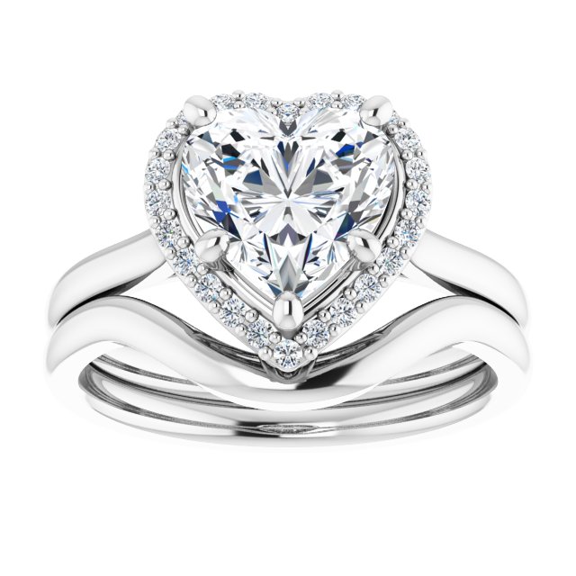 18K White Engagement Ring Mounting