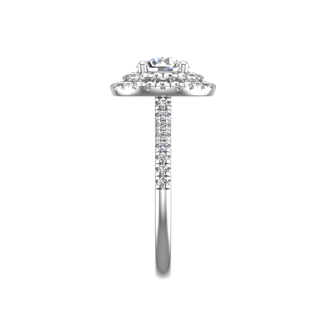 Maya Double Halo Engagement Ring