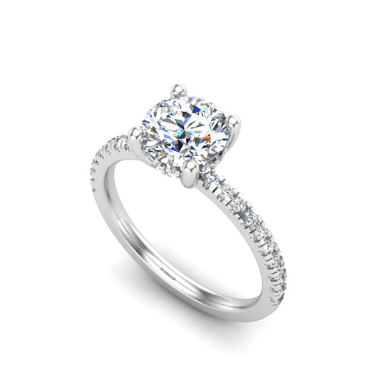 Gabriella Pave Hidden Halo Engagement Ring