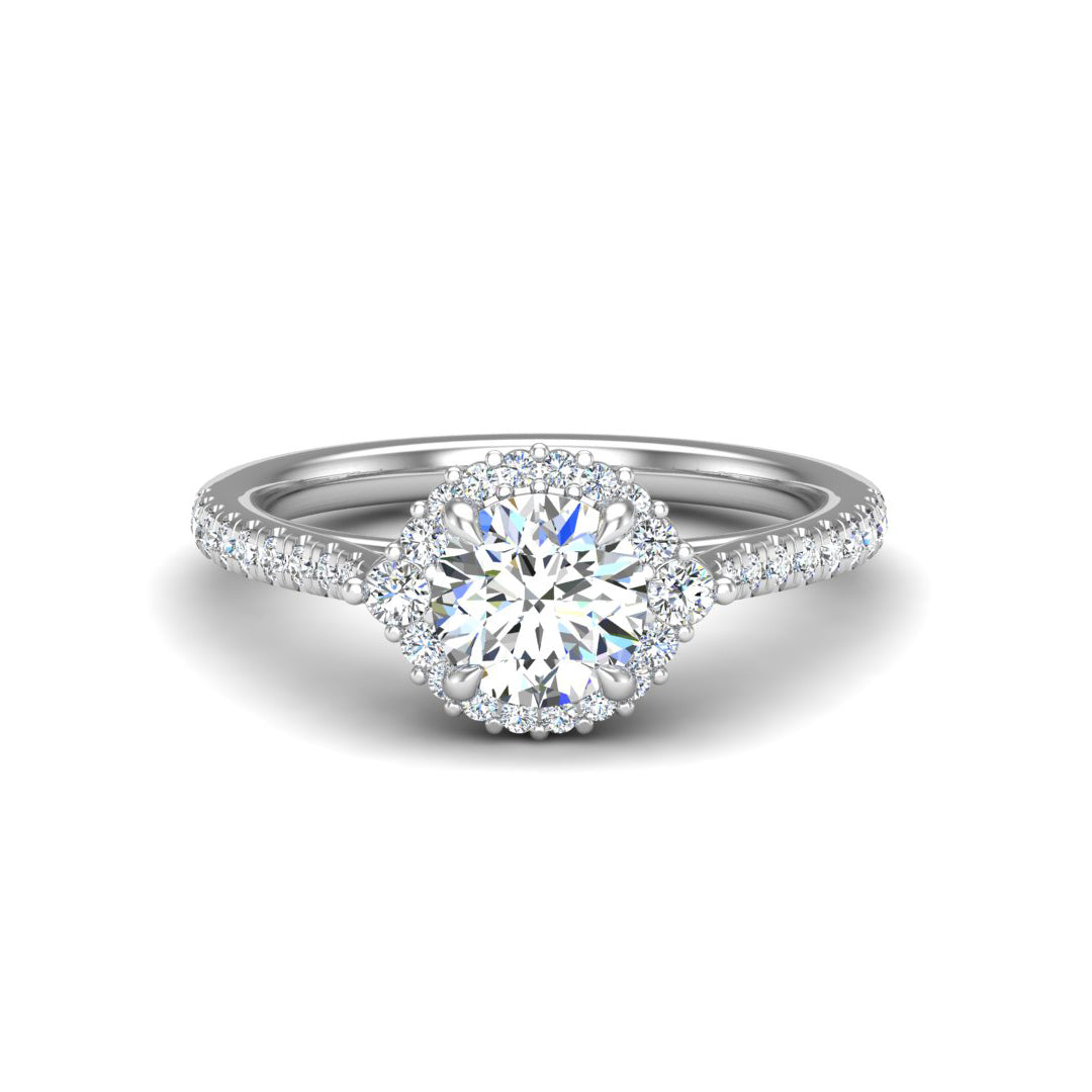 Hannah Diamond Halo Engagement Ring