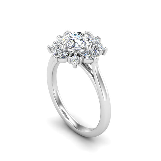 Samantha Marquise Halo Engagement Ring