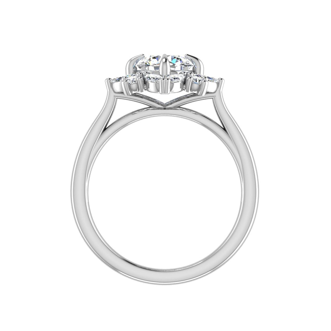 Samantha Marquise Halo Engagement Ring