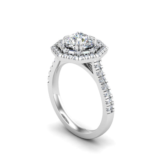 Eva Double Halo Engagement Ring