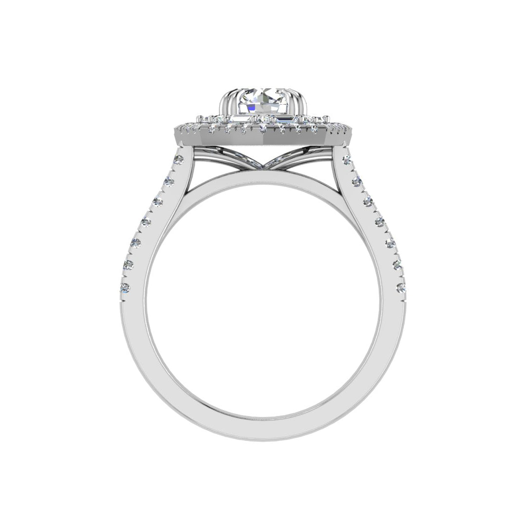 Eva Double Halo Engagement Ring
