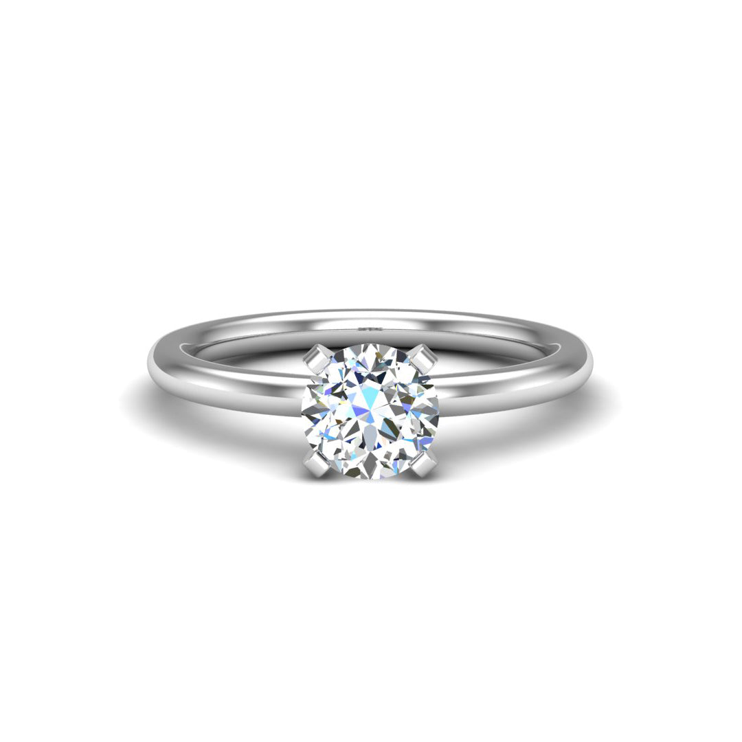 Leah 4 Prong Solitaire Engagement Ring
