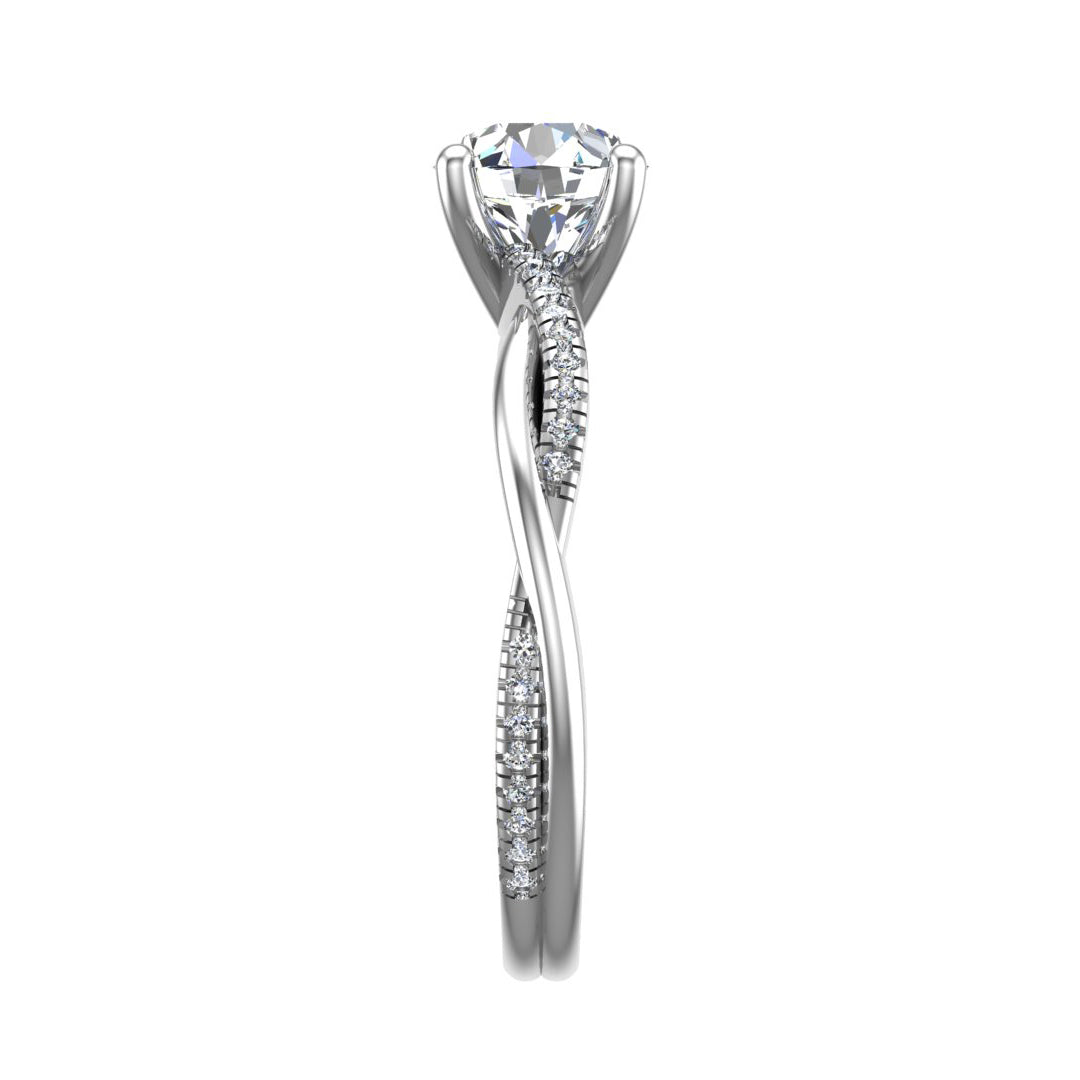 Emily Diamond Twisted Pave Engagement Ring