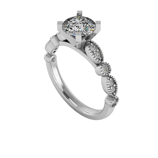 Avery Alternating MQ/RD Diamond Band