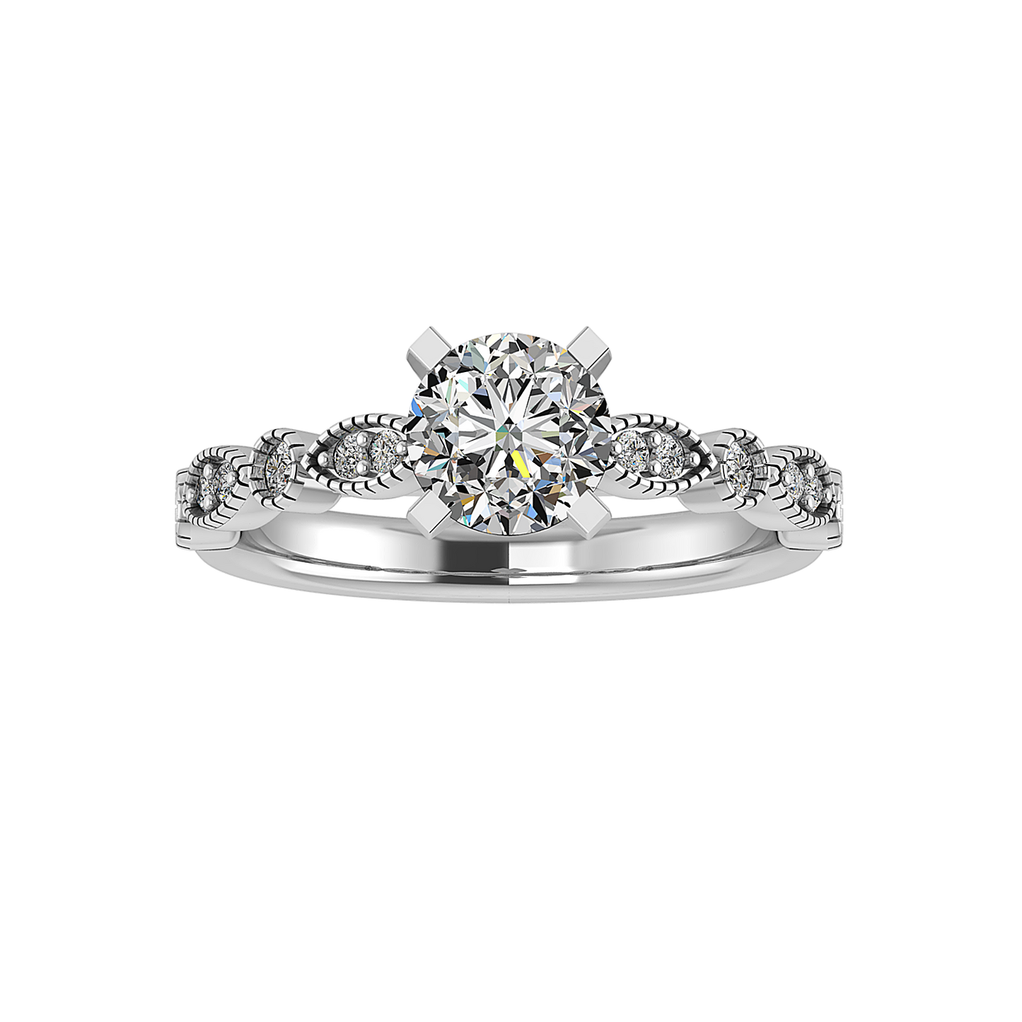 Avery Alternating MQ/RD Diamond Band