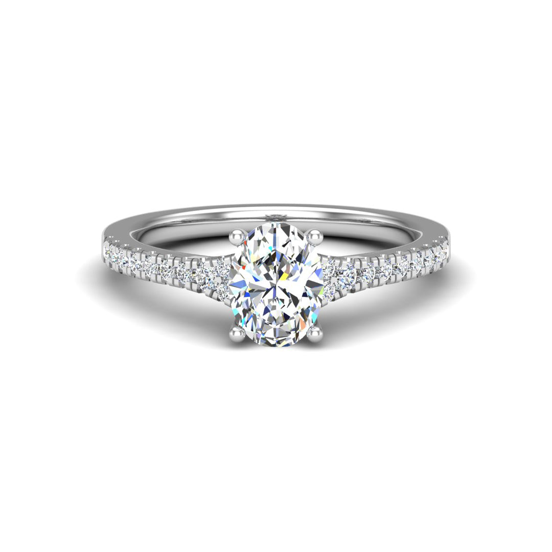 Camila Split Pave Cathedral Engagement Ring