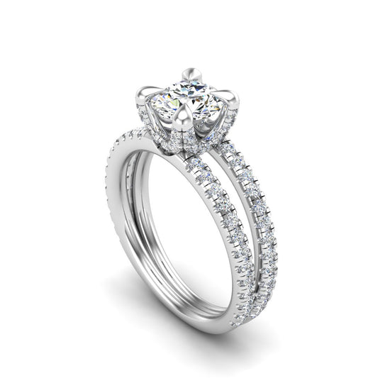 Naomi Split Shank Pave Engagement Ring