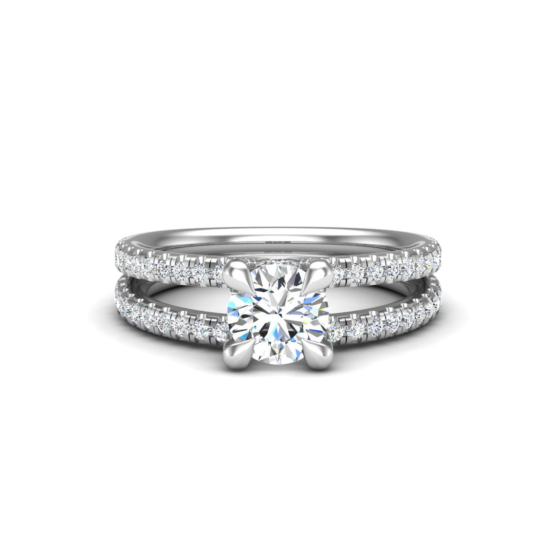 Naomi Split Shank Pave Engagement Ring