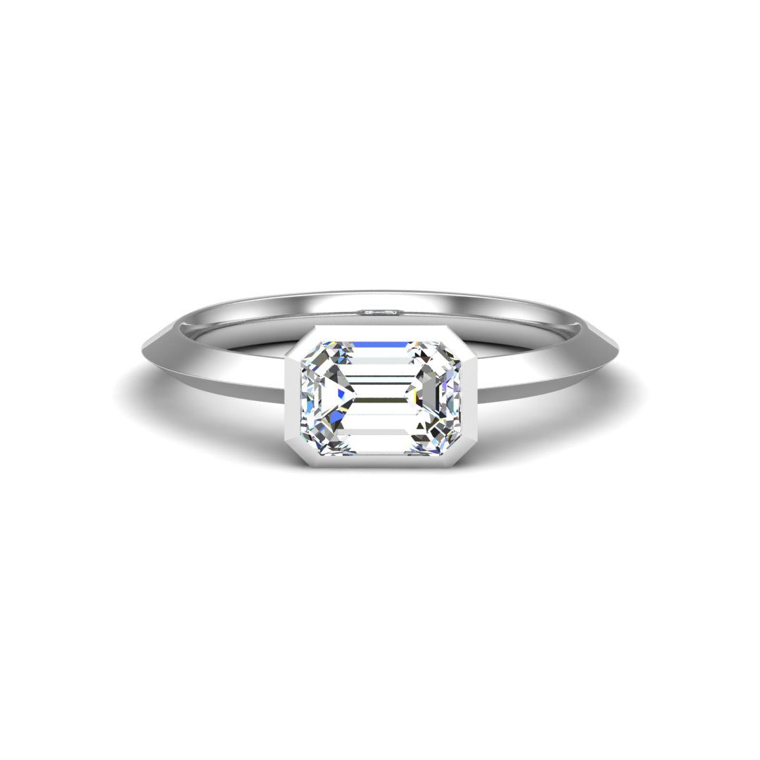 Arya Bezel East West Solitaire Engagment Ring