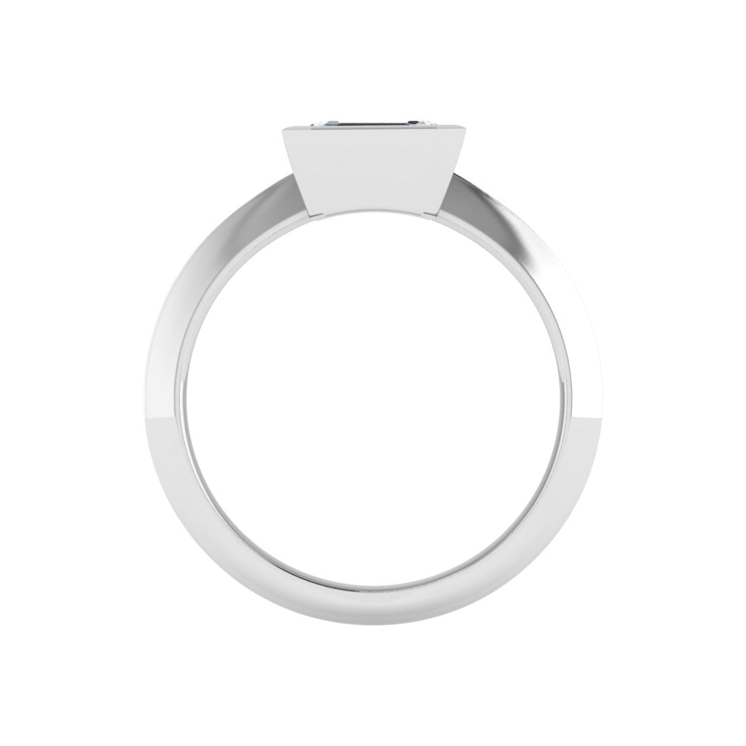 Arya Bezel East West Solitaire Engagment Ring