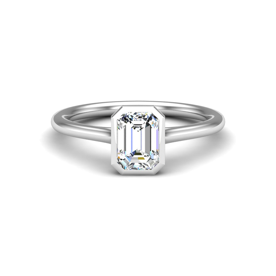 Emery Bezel Solitaire Engagement Ring